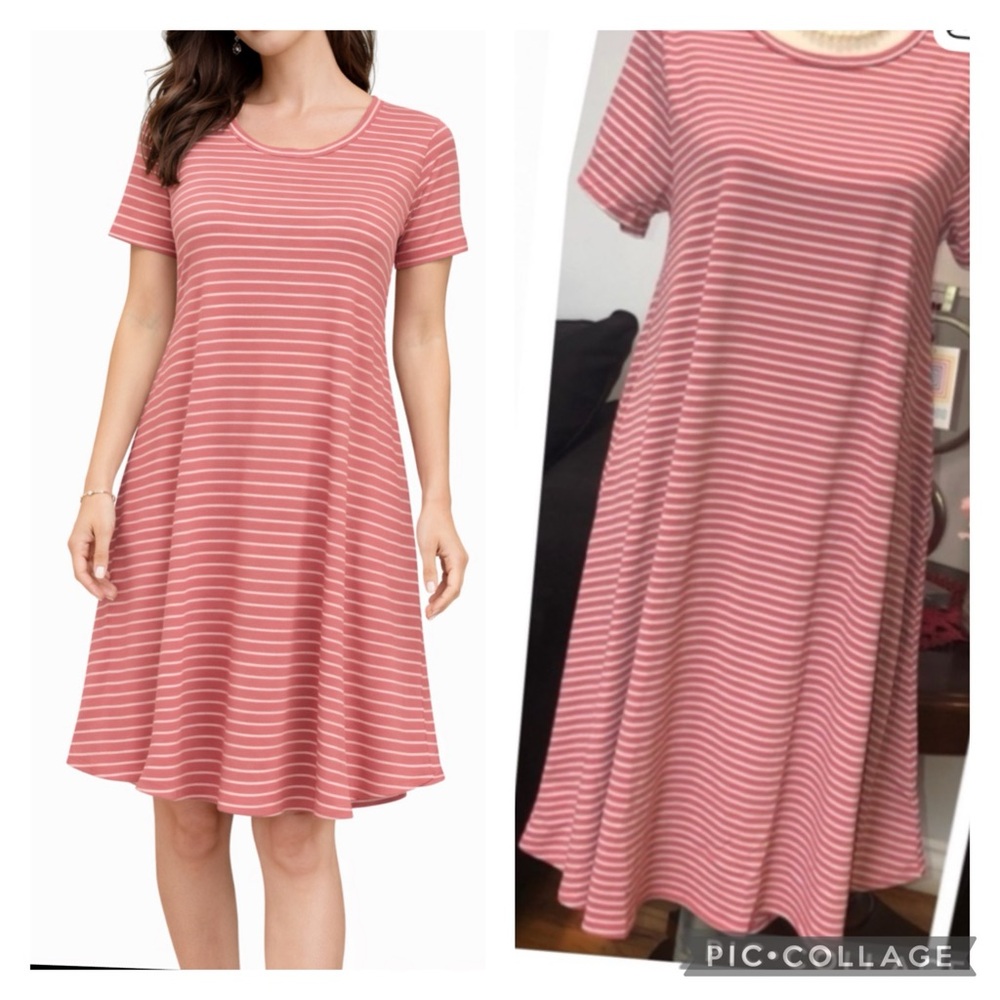 LuLaRoe striped Carly dress